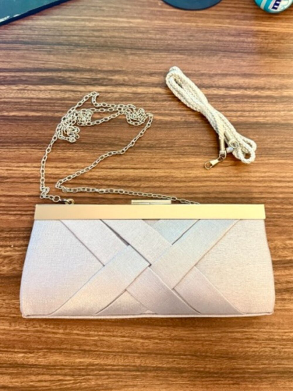 Estee & Lilly Silver Clutch Purse